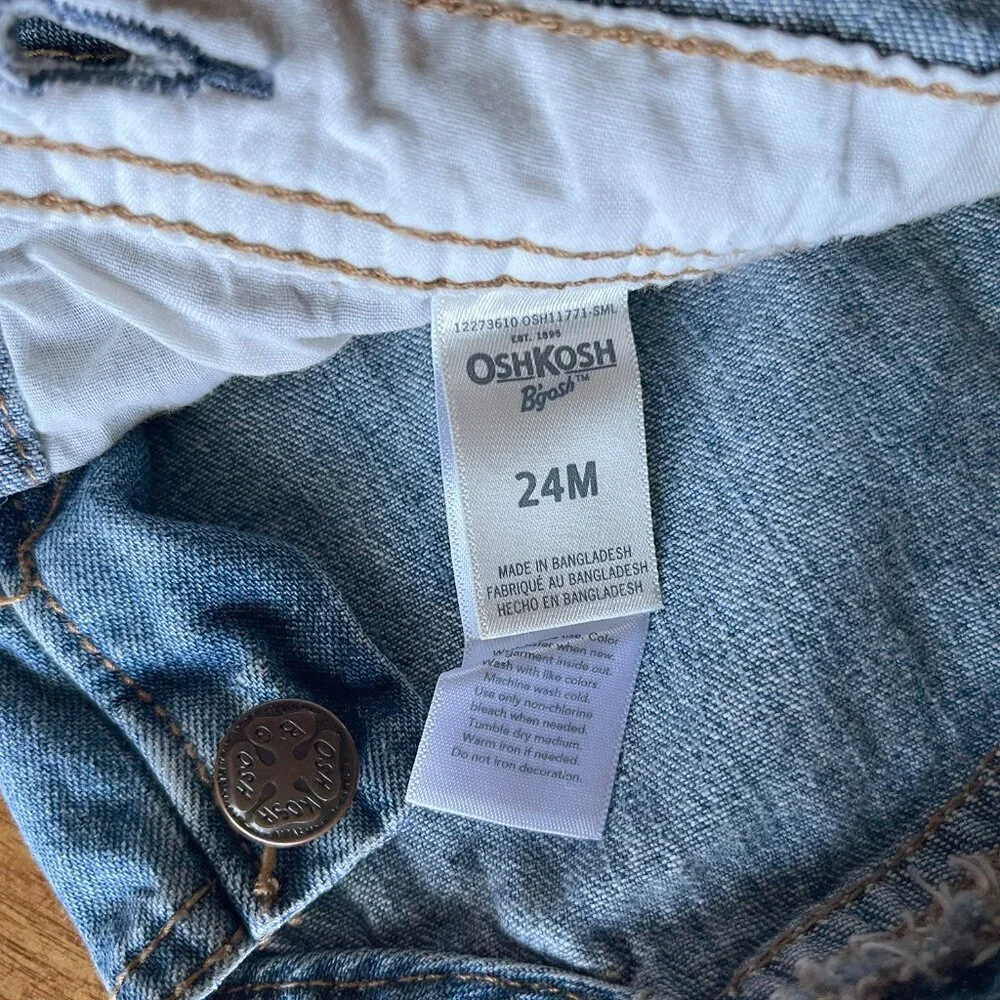 OshKosh patchwork overalls 24m